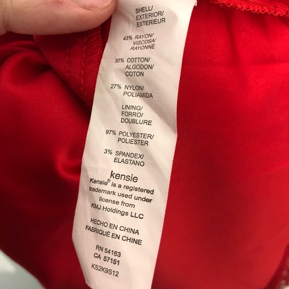 Kensie Red Lace Cap Sleeve Dress | Sz Small/4 - Picture 7 of 8